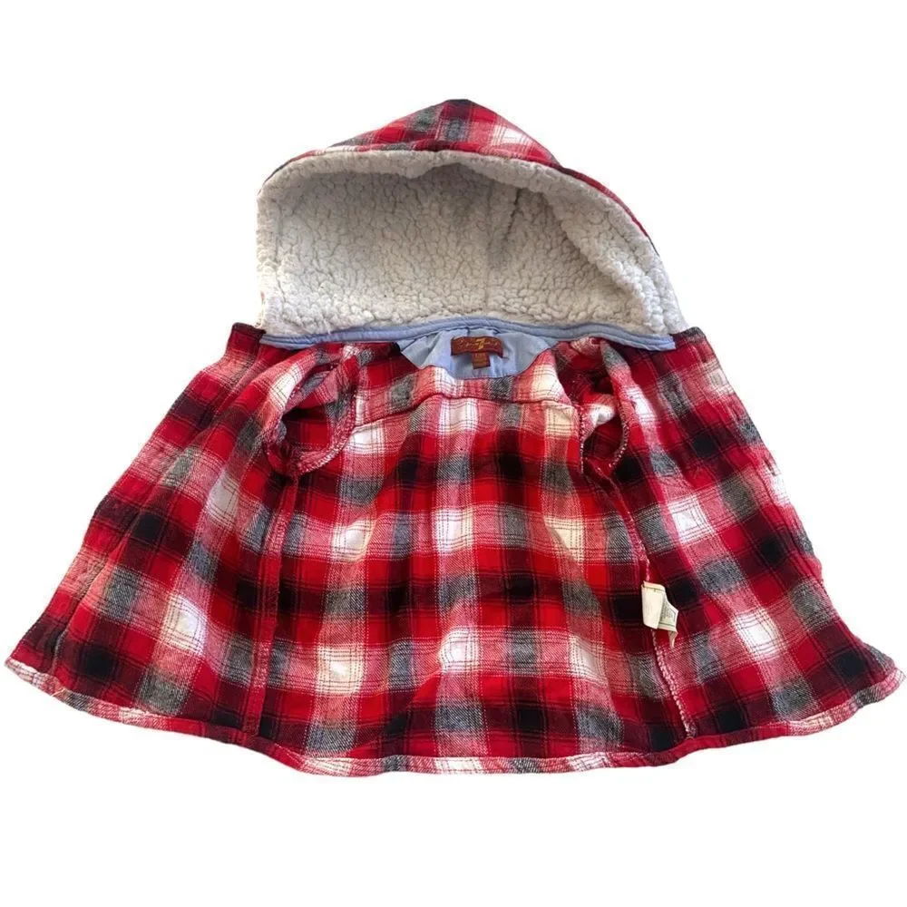 7 For All Mankind Lined Hooded Flannel 12 M